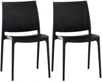 CLP Gartenstuhl Maya (2er Set, 2 St), Outdoor, Kunststoff, stapelbar