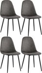 CLP Esszimmerstuhl Napier (4er Set), Metall, gepolstert, mit Lehne