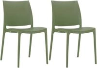 CLP Gartenstuhl Maya (2er Set, 2 St), Outdoor, Kunststoff, stapelbar