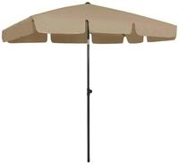 vidaXL Sonnenschirm Strandschirm Taupe 200x125 cm