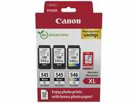 Canon PG-545XLx2/CL-546X Photo Value Pack Tintenpatrone (Packung, 3-tlg)