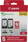 Canon PG-545XL/CL-546XL Tinte mit hoher Reichweite + Fotopapier Value Pack
