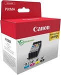 Canon CLI-581 BK/C/M/Y Tintenpatrone (4-tlg., Original Druckerpatronen, schwarz,