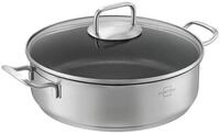 SILBERTHAL Servierpfanne Schmorpfanne Beschichtet mit Deckel 28cm, Edelstahl
