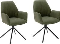 MCA furniture 4-Fu&szlig;stuhl Pemba (Set, 2 St), 2er-Set, 180&deg;drehabr mit Nivellierung,
