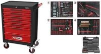 KS Tools Werkstattwagen KS TOOLS ECOline SCHWARZ/ROT Werkstattwagen mit 7 Schubladen