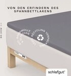 Schlafgut Spannbettlaken PURE TOPPER Bio-Baumwolle mit Elasthan 170 g/m&sup2; f&uuml;r...