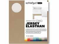Schlafgut EASY Jersey Elasthan Topper Spannbettlaken sand light 90-100x190-220...