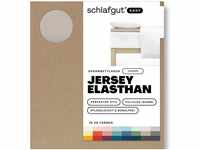 Schlafgut EASY Jersey Elasthan Topper Spannbettlaken sand mid 90-100x190-220 cm