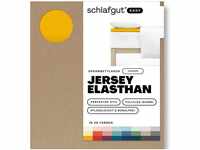 Schlafgut EASY Jersey Elasthan Topper Spannbettlaken yellow deep 90-100x190-220...