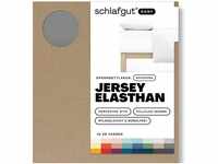 Schlafgut EASY Jersey Elasthan Boxspring Spannbettlaken grey mid 90-100x190-220...