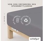 Schlafgut Spannbettlaken CASUAL Bettlaken 100% gek&auml;mmte Bio-Baumwolle, 150...