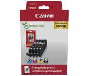 Canon CLI-526 BK/C/M/Y + Fotopapier Value Pack Tintenpatrone (Packung)