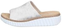 Rieker Pantolette, Keilabsatz, Sommerschuh, Schlappen mit Juterahmen an der...