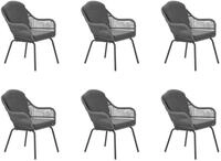 Garden Impressions Gartenstuhl 6er Set Triton grau Diningsessel Terrassenstuhl Alu