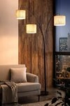 SalesFever Stehlampe Oliver, ohne Leuchtmittel, mit echtem Marmorfu&szlig; und 3