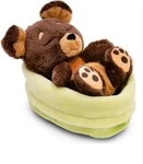 Nici Pl&uuml;schfigur NICI Kuscheltier Hund braun 12 cm schlafend Sleeping Pets