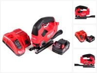Milwaukee Akku-Stichs&auml;ge M18 FJS-501C Stichs&auml;ge 18V Brushless + 1x Akku 5,0Ah...