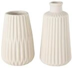 BOLTZE Dekosand Vasen Set Esko 2-teilig aus Keramik, &oslash; ca. 8,5 cm, Beige Matt,
