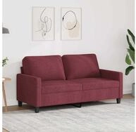vidaXL Sofa vidaXL 2-Sitzer-Sofa Weinrot 140 cm Stoff