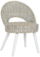 vidaXL Sessel Sessel Kubu-Rattan Wei&szlig; (1-St)