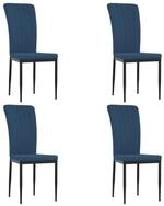 vidaXL Esszimmerstuhl Esszimmerst&uuml;hle 4 Stk. Blau Samt (4 St)