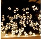 BURI Lichterkette Solar-Lichterkette 20m warmwei&szlig; 200 LED Au&szlig;enbeleuchtung