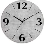 Artland Wanduhr Grauer Beton (wahlweise mit Quarz- oder Funkuhrwerk, lautlos ohne