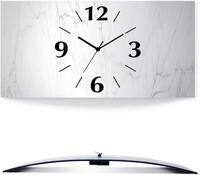 Artland Wanduhr Wei&szlig;e Marmor Textur (wahlweise mit Quarz- oder Funkuhrwerk, lautlos