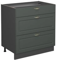 Vicco Unterschrank Fame-Line Gr&uuml;n-Gold Landhaus/Anthrazit, 80cm, ohne...