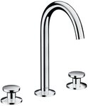 hansgrohe Waschtischarmatur Axor One 3-Loch Select 170 mit Push-Open Ablaufgarnitur