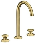 hansgrohe Waschtischarmatur Axor One 3-Loch Select 170 mit Push-Open Ablaufgarnitur