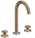 hansgrohe Waschtischarmatur Axor One 3-Loch Select 170 mit Push-Open Ablaufgarnitur