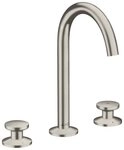 hansgrohe Waschtischarmatur Axor One 3-Loch Select 170 mit Push-Open Ablaufgarnitur
