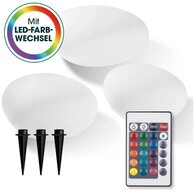 EASYmaxx LED Solarleuchte LED Solarleuchte mit Fernbedienung - 3 kaltwei&szlig;e...