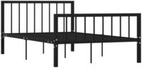 vidaXL Bettgestell, Bettrahmen Schwarz Metall 120x200 cm