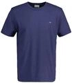 T-Shirt GANT "T-Shirt Reg Shield 1er Pack", Herren, Gr. M, blau (jeansblau),