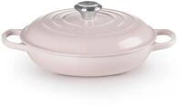 LE CREUSET Bratentopf Gourmet-Profitopf, Gusseisen rosa 30 cm