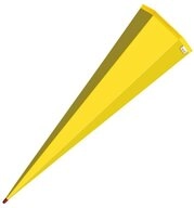 Roth Schult&uuml;te Rohling, 85 cm, eckig, ohne Verschluss, Zuckert&uuml;te zum Basteln