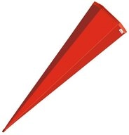 Roth Schult&uuml;te Rohling, 85 cm, eckig, ohne Verschluss, Zuckert&uuml;te zum Basteln