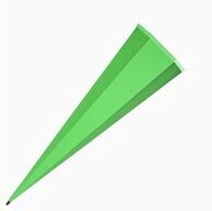 Roth Schult&uuml;te Rohling, 85 cm, eckig, ohne Verschluss, Zuckert&uuml;te zum Basteln