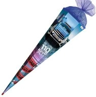 Roth Schult&uuml;te Polizei 110, 85 cm, eckig, mit blauem T&uuml;llverschluss, Zuckert&uuml;te