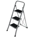 SONGMICS Trittleiter Leiter, Klappsicherung, einfach zu verstauen, bis 150 kg