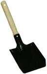 N&ouml;lle Ascheschaufel, Metall-Kohleschaufel schwarz lackiert mit Holzgriff