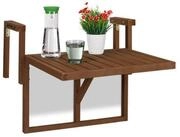 relaxdays Balkonh&auml;ngetisch Klappbarer Balkontisch aus Holz
