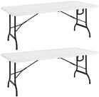 Casaria Gartentisch (2-St), 180x75cm Klappbar 2er Set Wetterfest Garten Camping