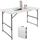 TRUTZHOLM Klapptisch h&ouml;henverstellbar 120x60 cm Campingtisch Partytisch