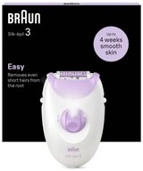 Braun Epilierer Silk-epil 3-000 Epilierer Wei&szlig;/Violett 611106