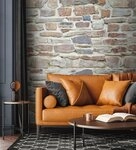 living walls Fototapete Steinmauer Fototapete, glatt, matt, (1 St), Tapete...