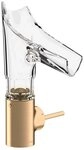 hansgrohe Waschtischarmatur Axor Starck V 140 Einhebel mit Glasauslauf - Brushed